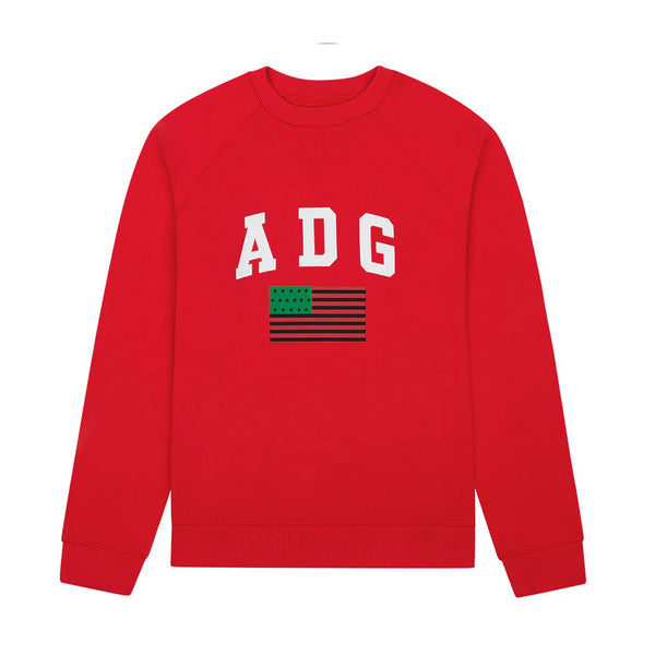 DENIM TEARS - Adg Paa Flag Crewneck  - (Red)