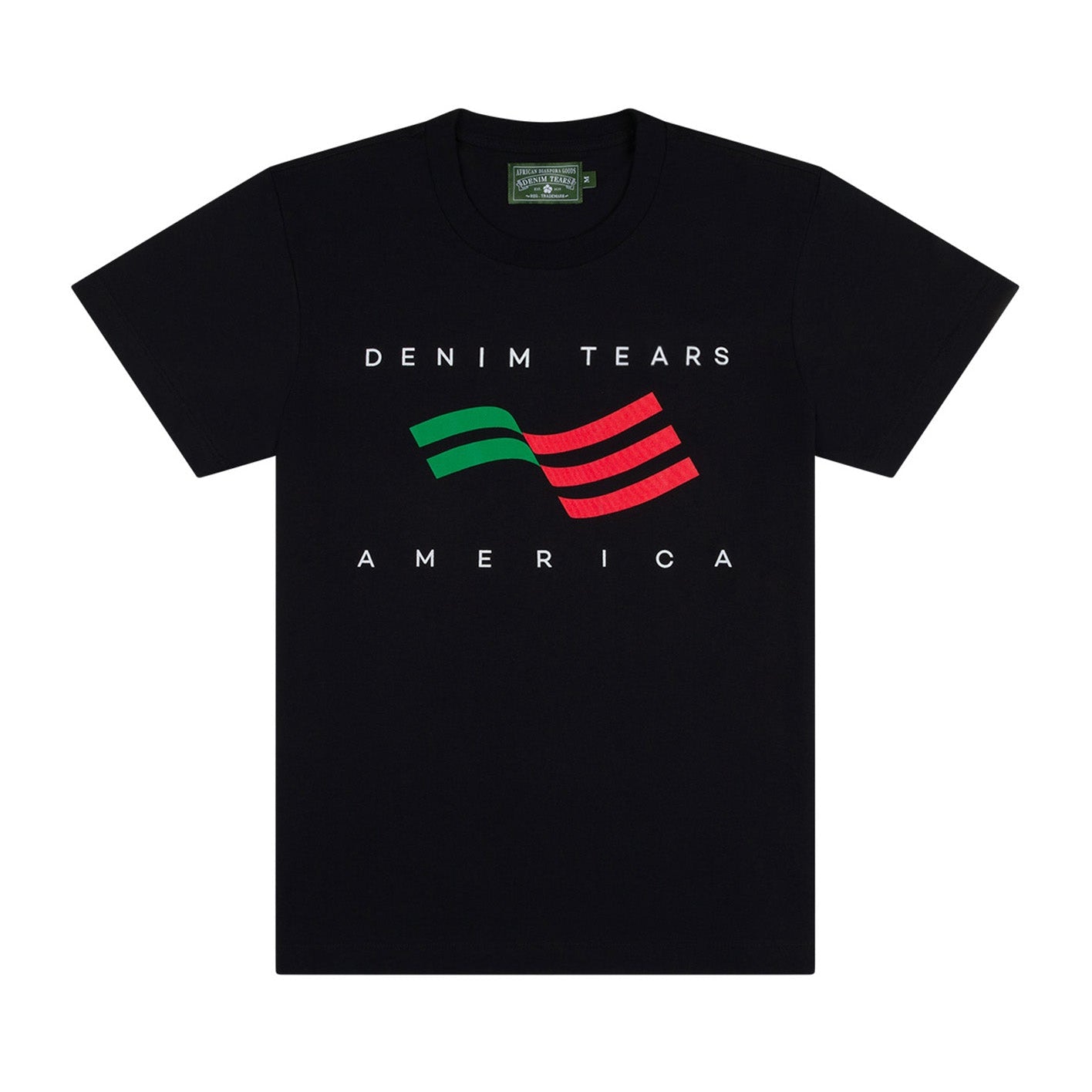 DENIM TEARS - Ellis Tears Tee Black - (Black) view 1, Click to Zoom in