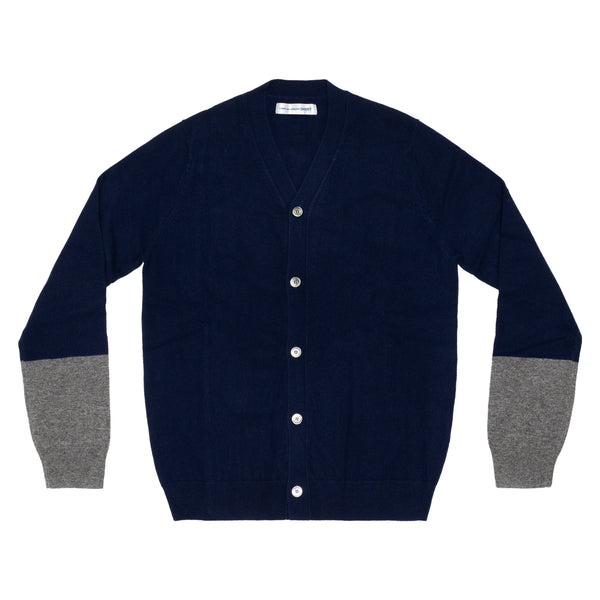 CDG SHIRT FOREVER - Cardigan V-Neck - (NAVY/TOP GREY)