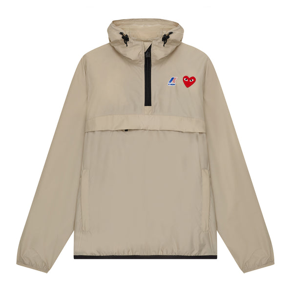 PLAY COMME des GARÇONS - K-WAY HALF ZIP - (BEIGE)
