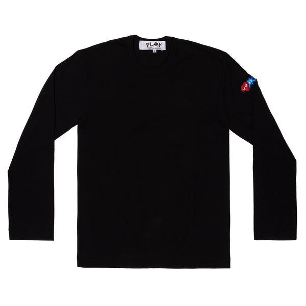 PLAY COMME des GARÇONS - INVADER COTTON L/S T-SHIRT - (BLACK)